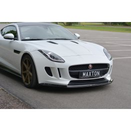 Накладка сплиттер на передний бампер на Jaguar F-Type